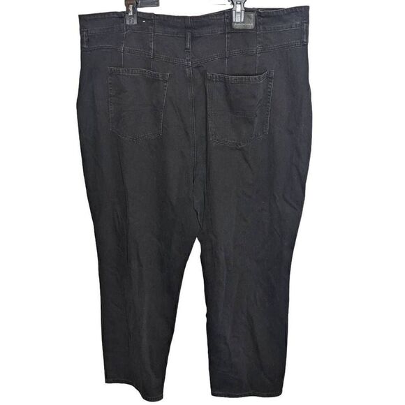 American Eagle Mom Jeans Pleated Front Black Plus Size 24 - Picture 2 of 6